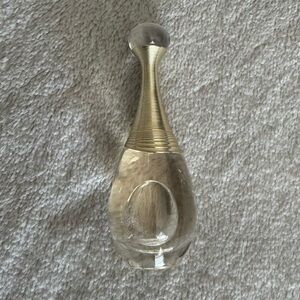 Dior Clear Glass with Gold Accents J'adore Mini Bottle